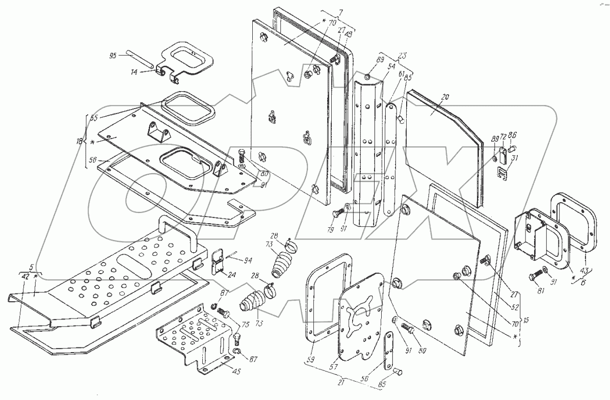 Ограждение двигателя и главной передачи 6.37.001