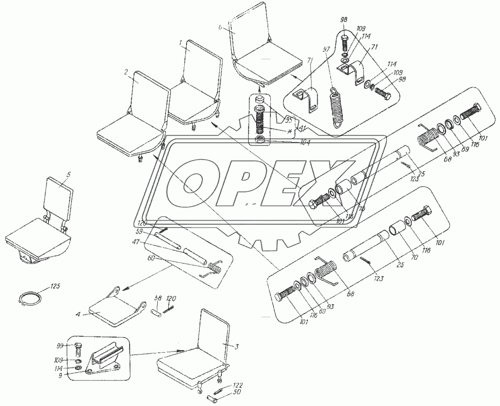 Сиденья и оборудование платформы 6.45.001 1