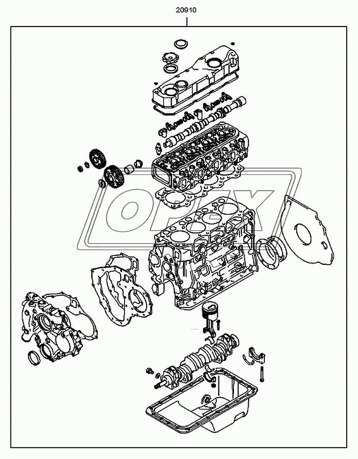 Комплект прокладок двигателя