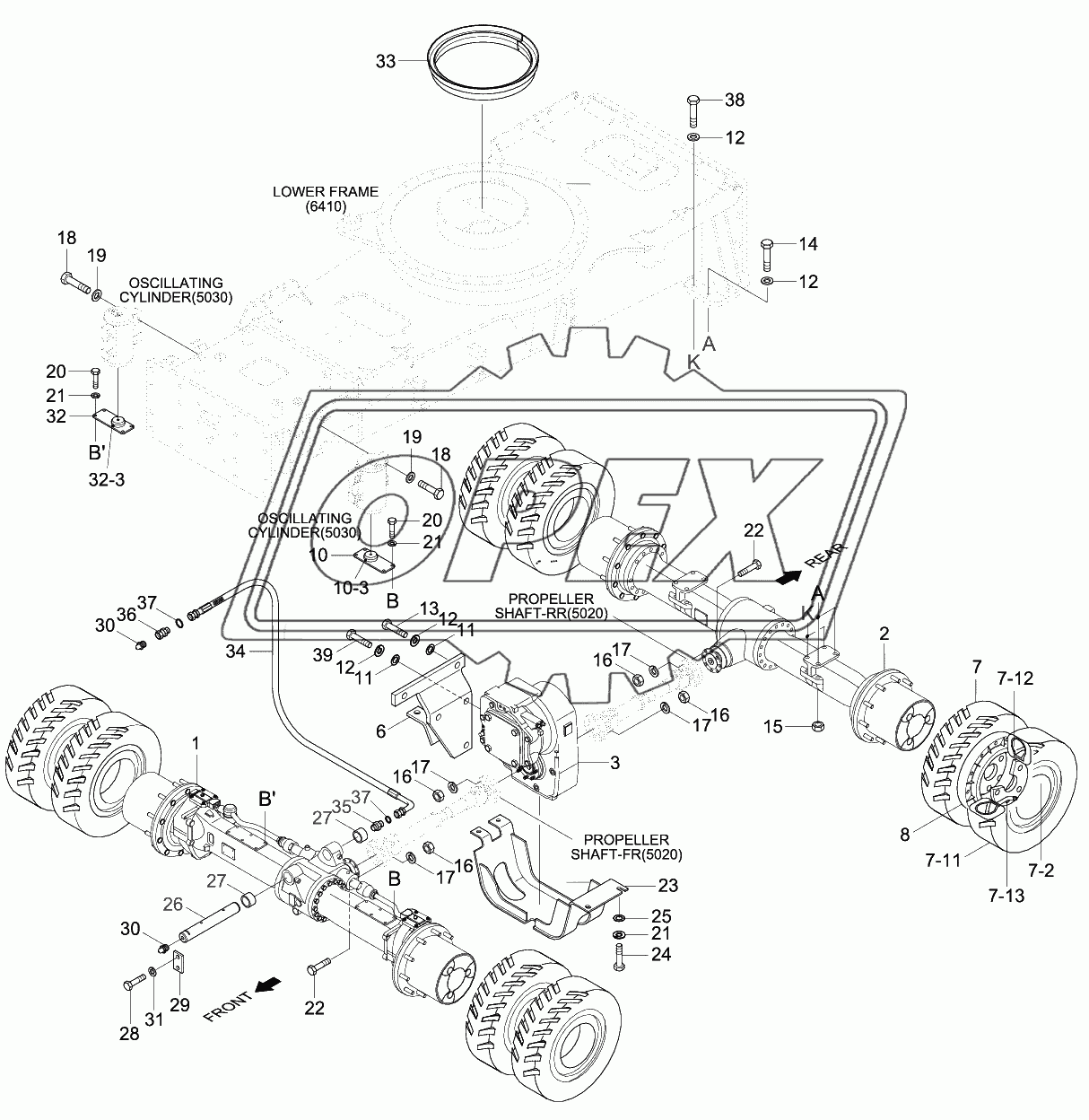 POWER TRAIN MOUNTING (#0074-)