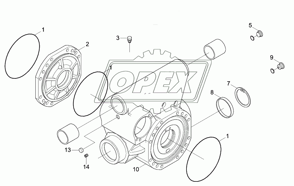 FRONT AXLE HOUSING (-#0073)