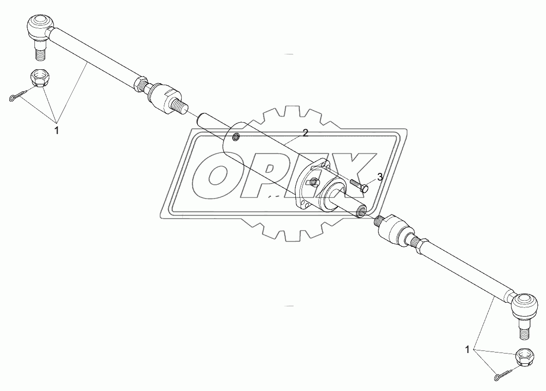 FRONT AXLE CYLINDER (-#0073)