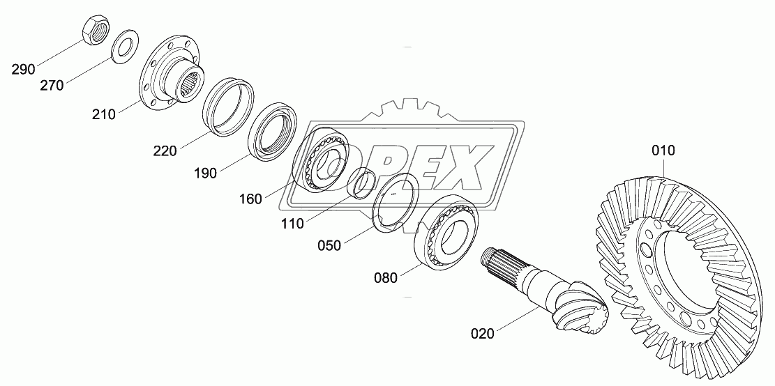 REAR AXLE INPUT GROUP (#0074-)