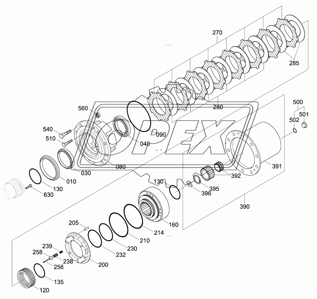 FRONT AXLE STEERING GEAR (#0492-) 1