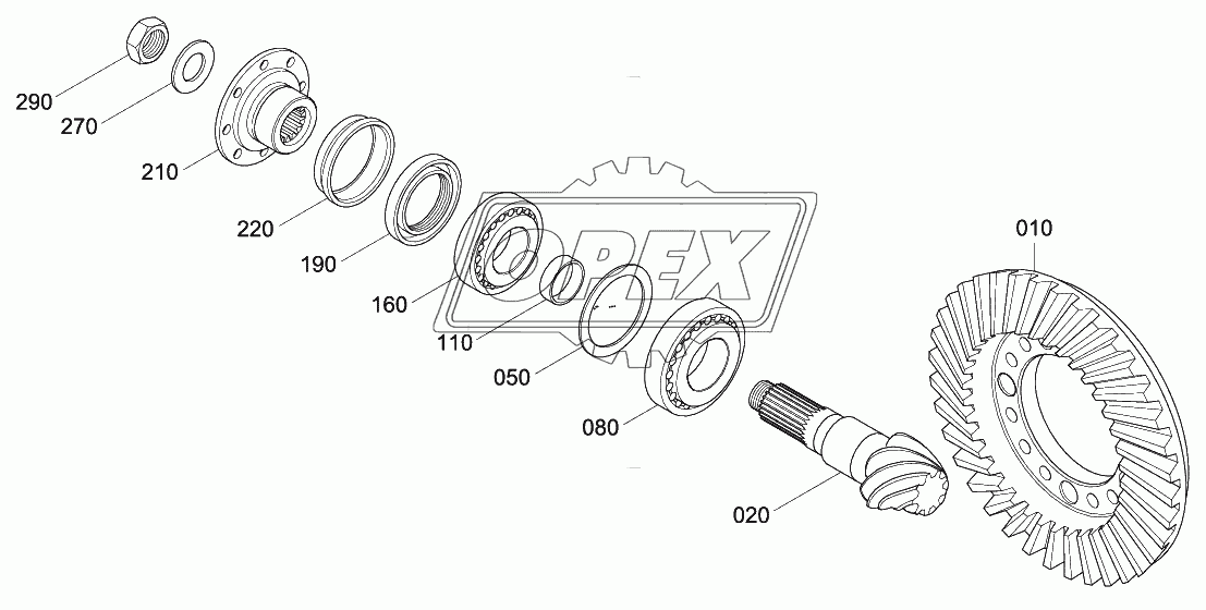 REAR AXLE INPUT GROUP (#0492-)