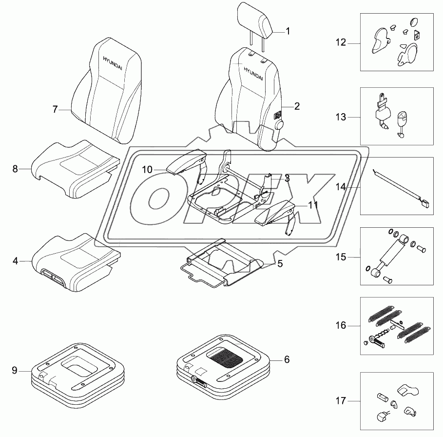 SEAT (SUSPENSION, HEATED, STD)