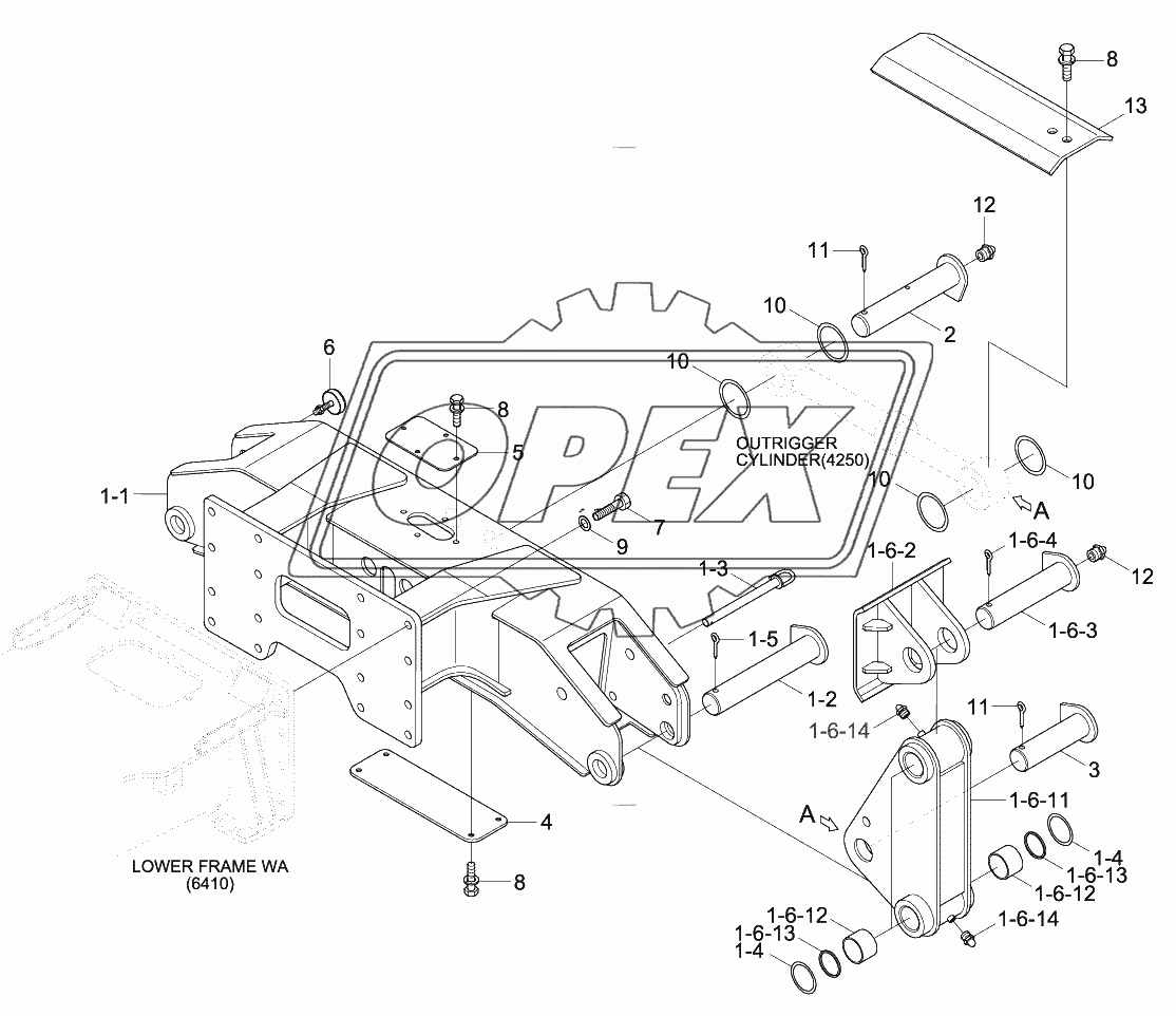 OUTRIGGER MOUNTING-REAR