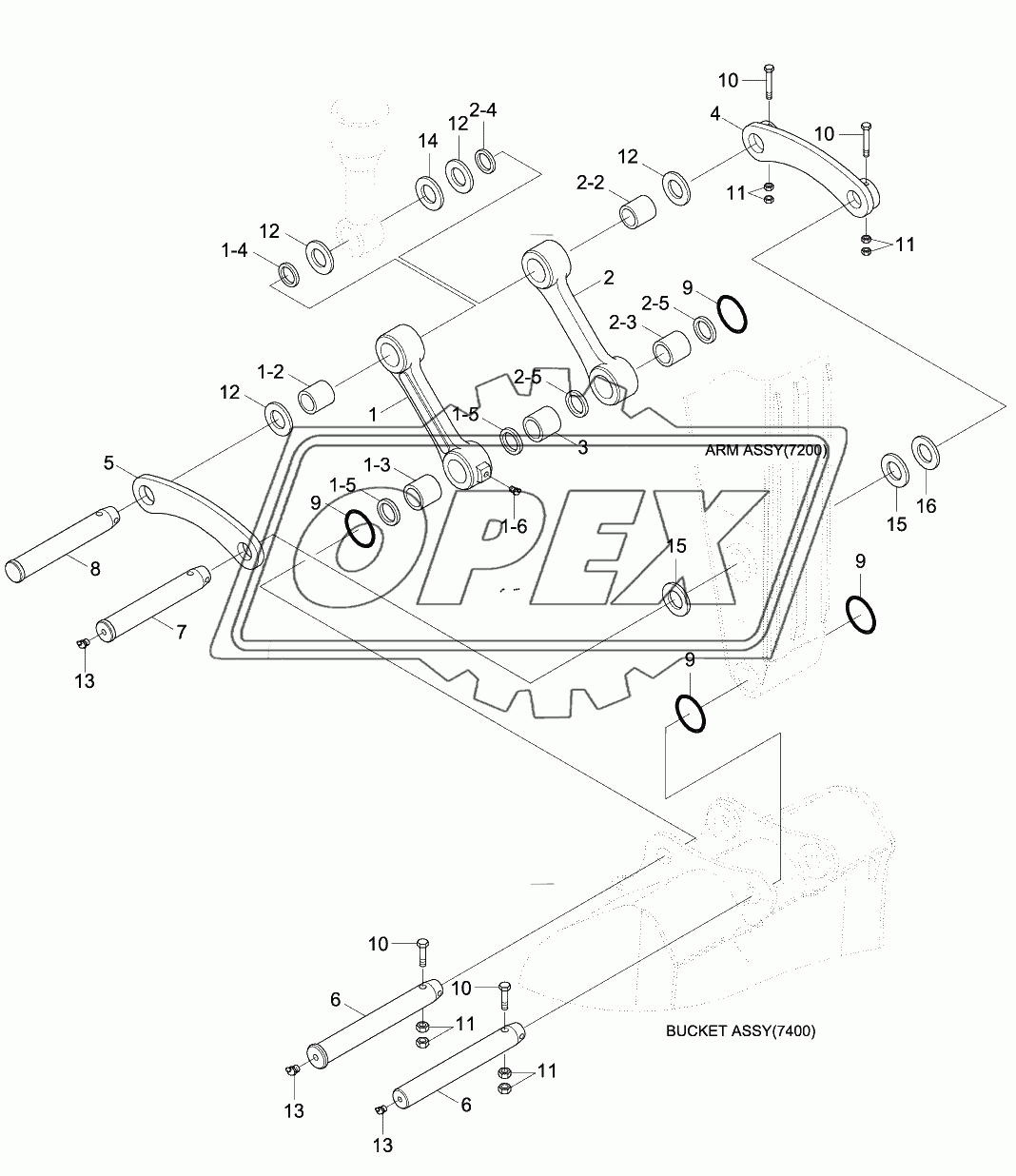 BUCKET CONTROL GROUP (QUICK CLAMP)