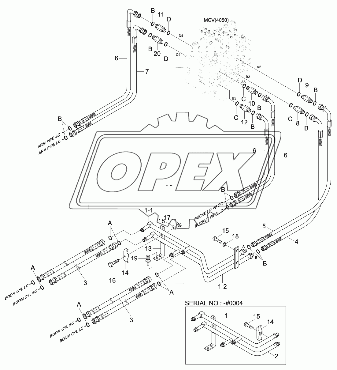 UPPER HYD PIPING (ATTACH)