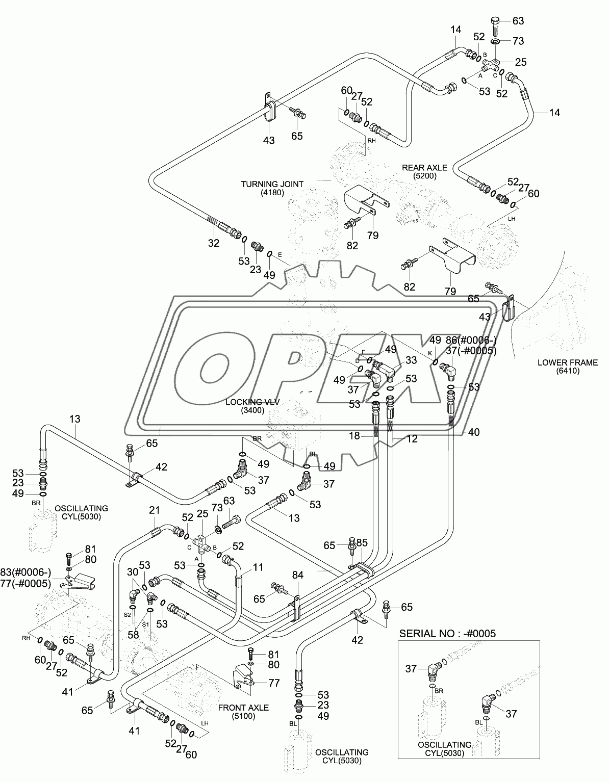 LOWER HYD PIPING 2 (-#0073)