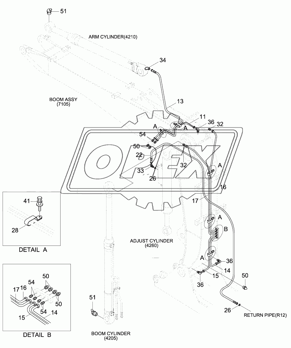 BOOM GREASE LUB SYSTEM (ADJUST BOOM)