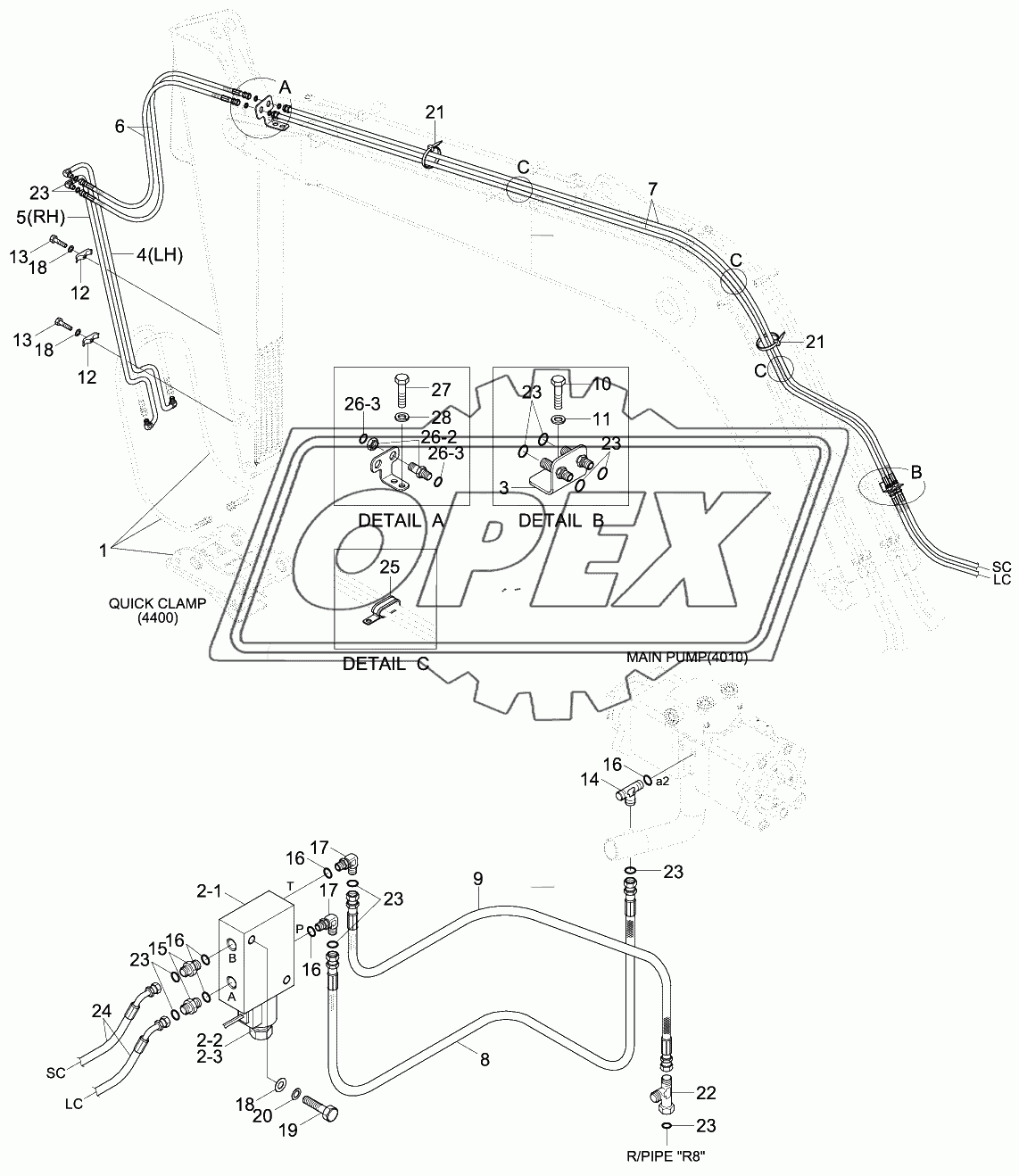 QUICK CLAMP HYD PIPING