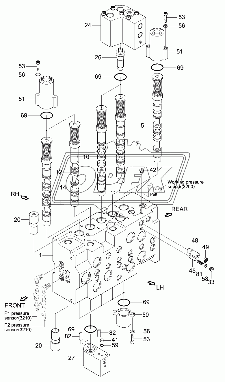 MAIN CONTROL VALVE (1/4)