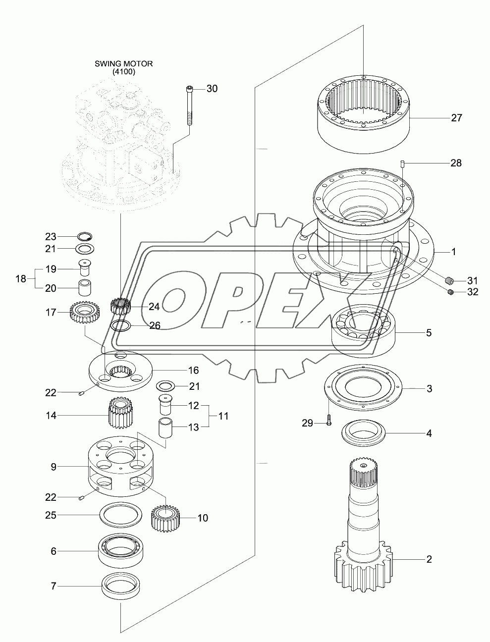 SWING REDUCTION GEAR