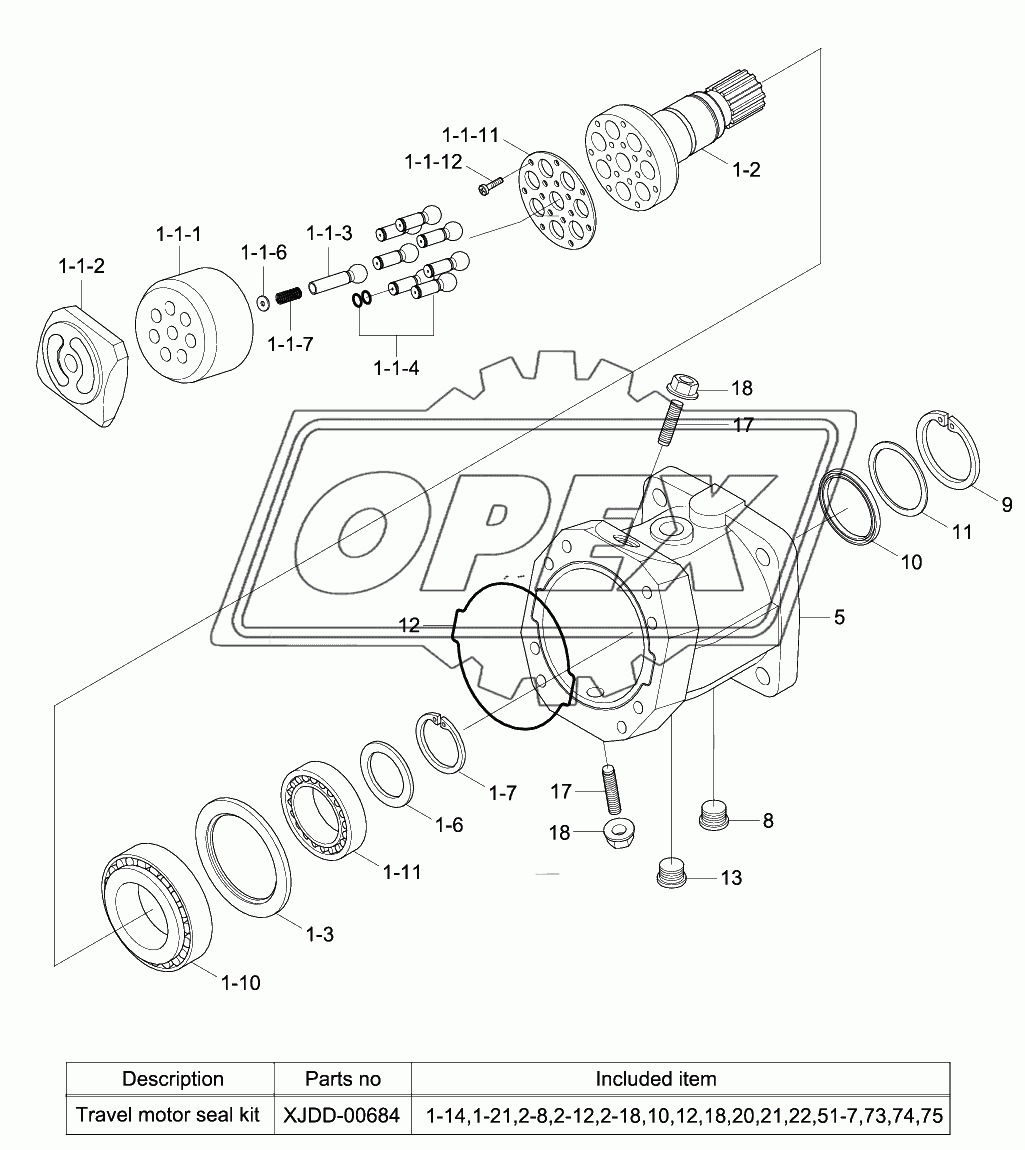 TRAVEL MOTOR (1/2)