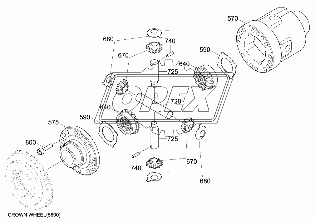 FRONT AXLE DIFFERENTIAL(#0146-)
