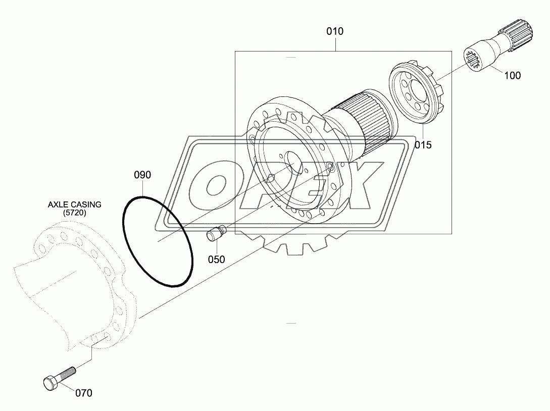 REAR AXLE HUB CARRIER(#0146-)