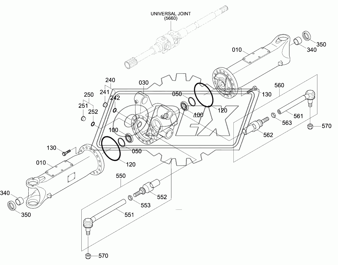 REAR AXLE CASING(-#0145)