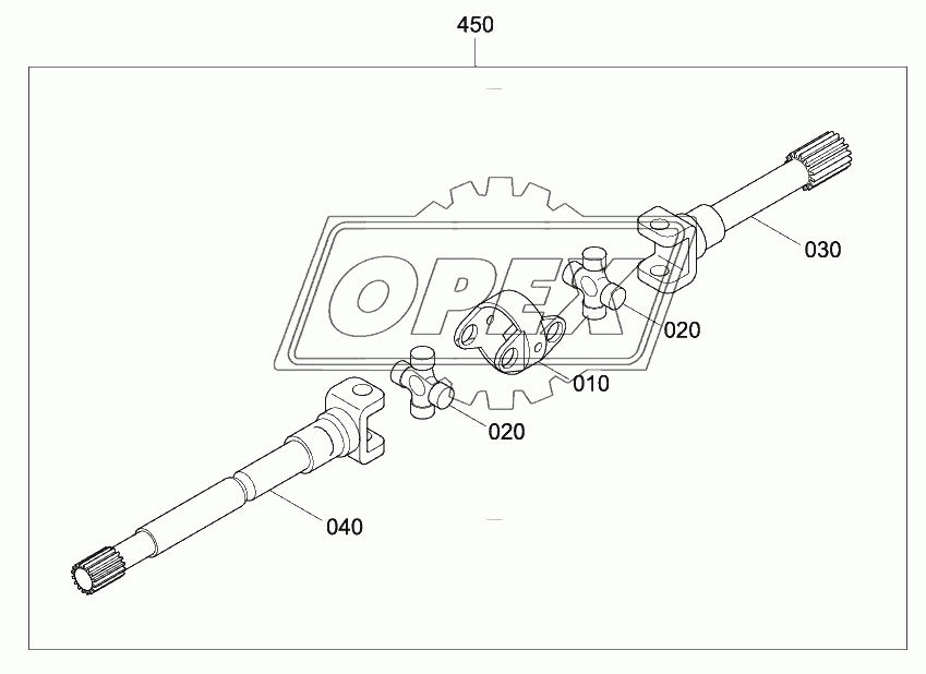 FRONT AXLE UNIVERSAL JOINT(#0146-)