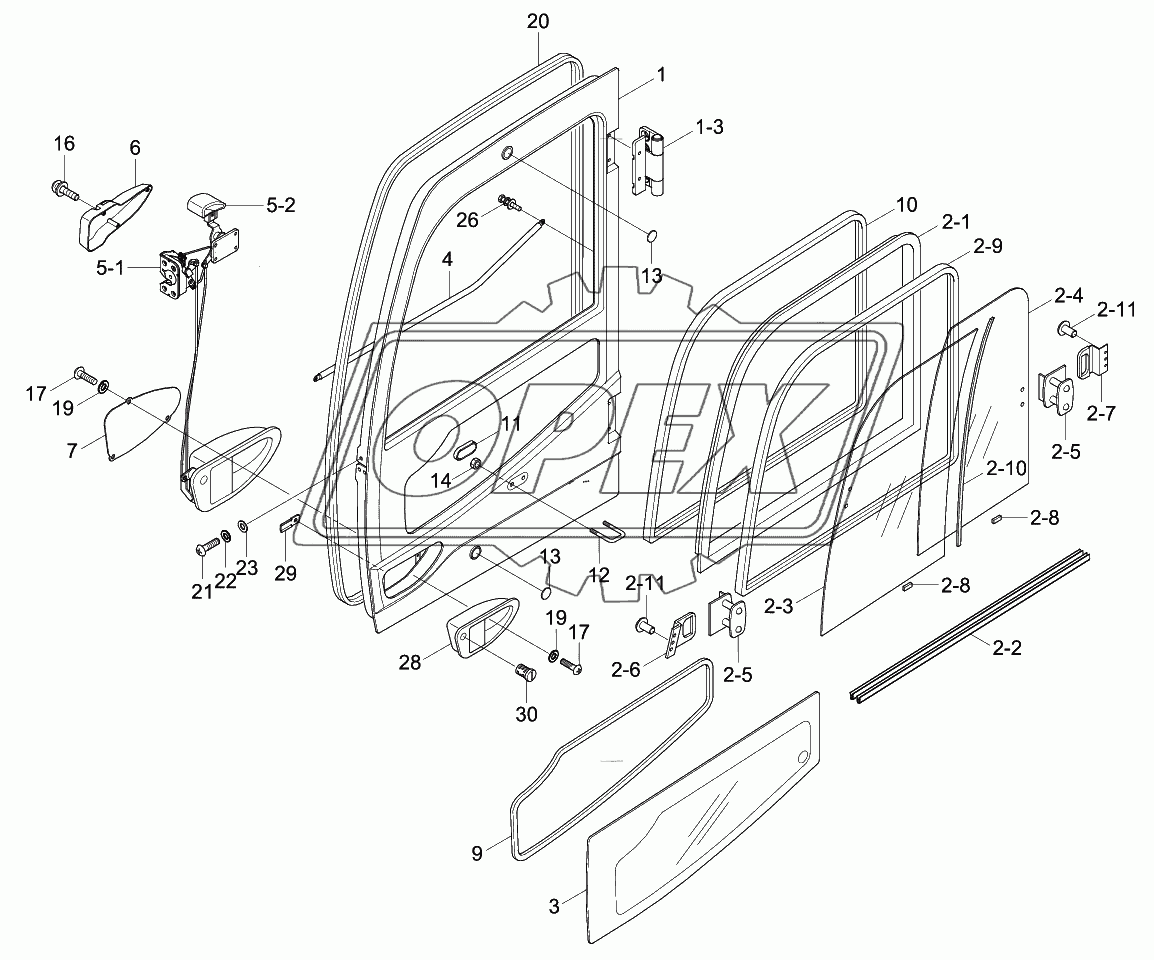 CAB ASSY (4/4, DOOR)