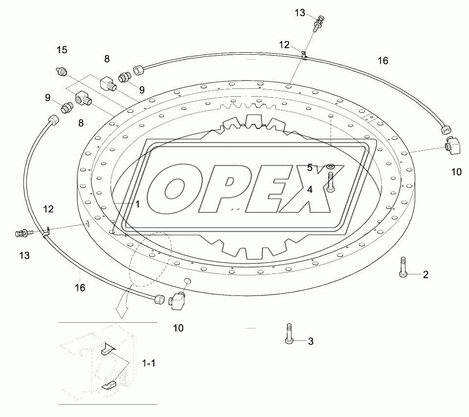 SWING RING GREASE LUB SYSTEM