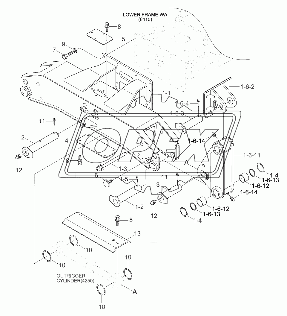 OUTRIGGER MOUNTING-FRONT