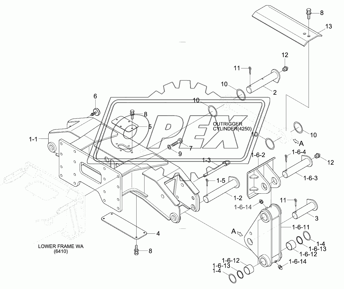 OUTRIGGER MOUNTING-REAR