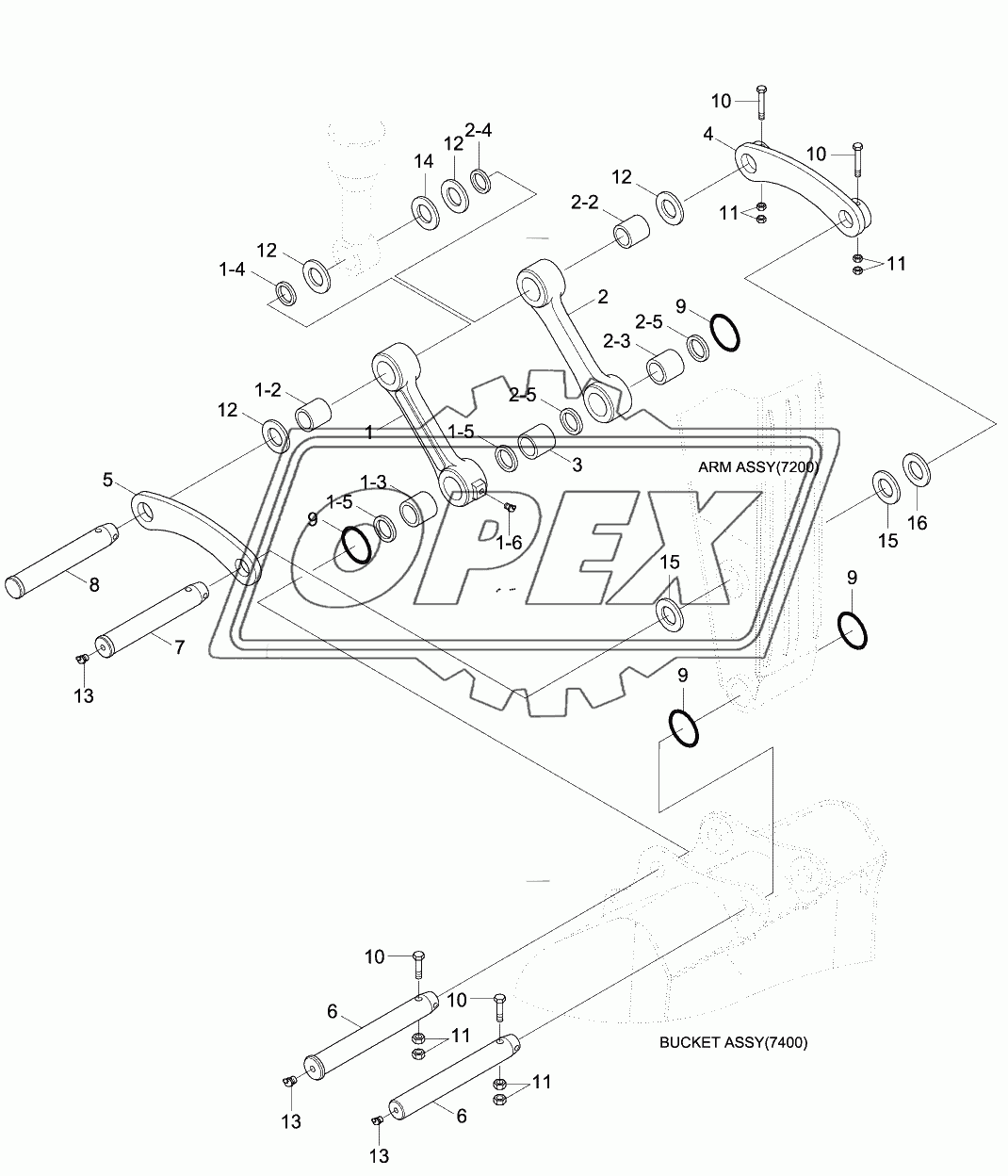 BUCKET CONTROL GROUP (QUICK CLAMP)