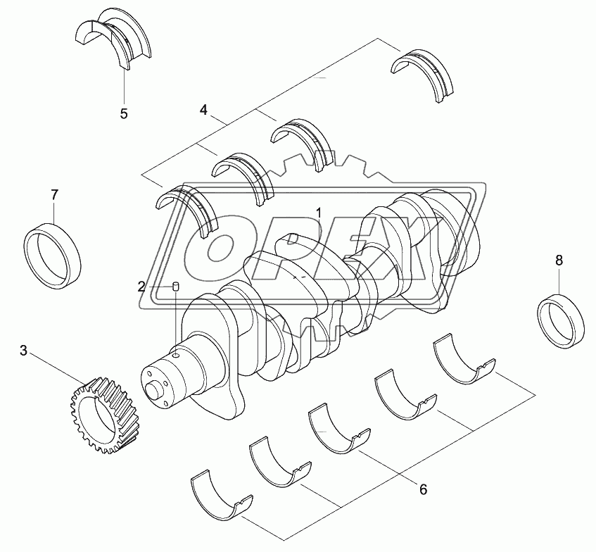 CRANKSHAFT & M/BEARINGS