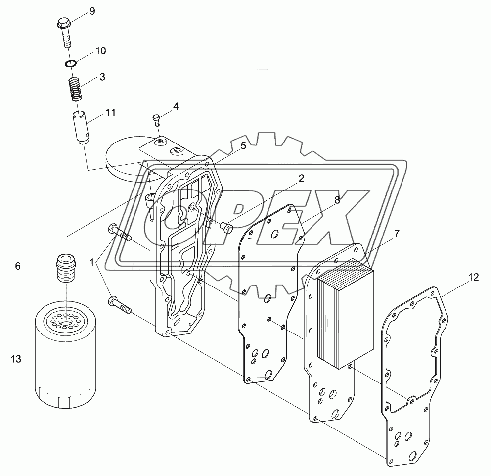 LUBRICATING OIL COOLER