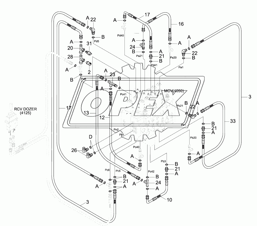 PILOT HYD PIPING (CONTROL 2)