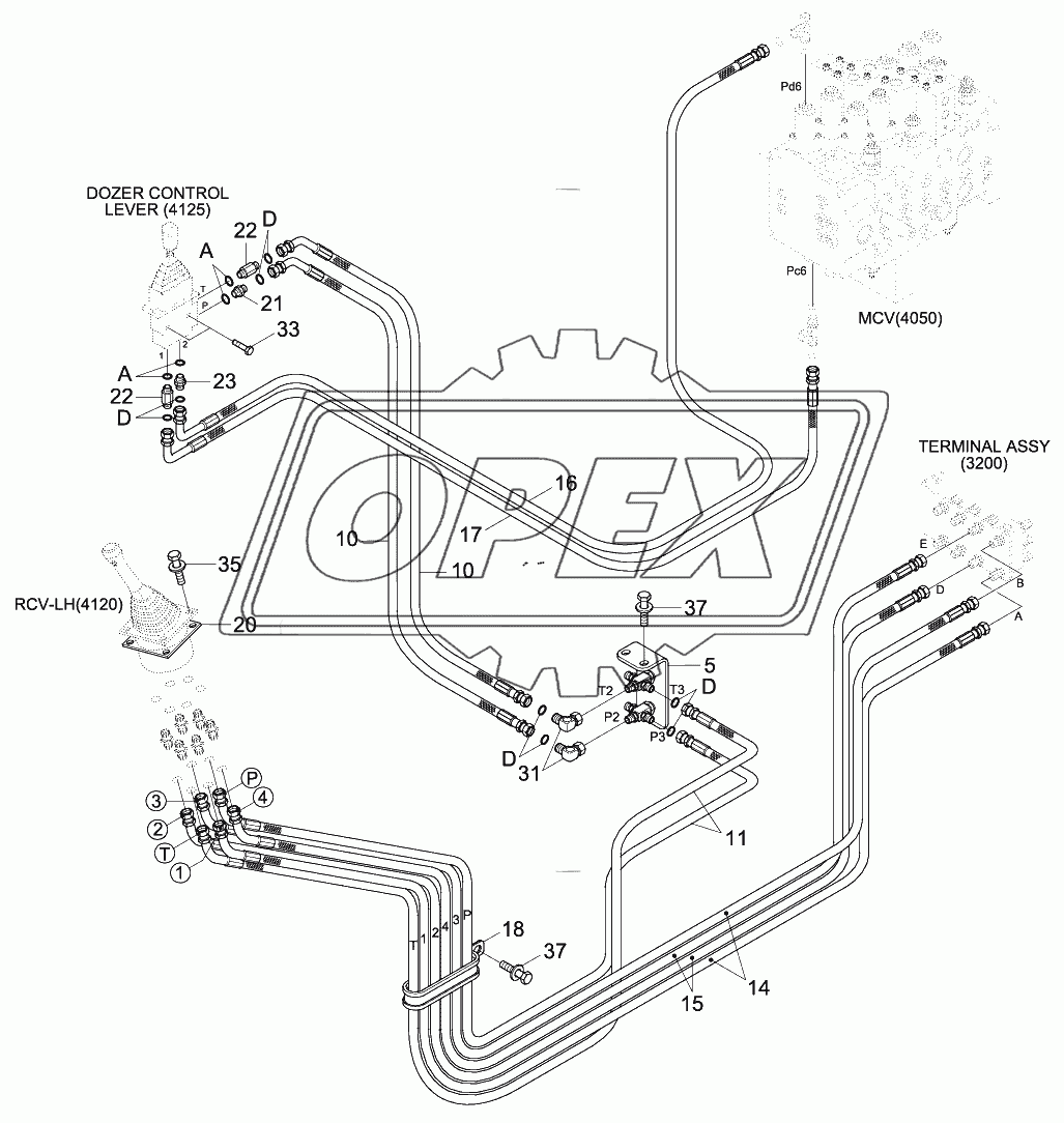 PILOT HYD PIPING (BOTTOM 1)