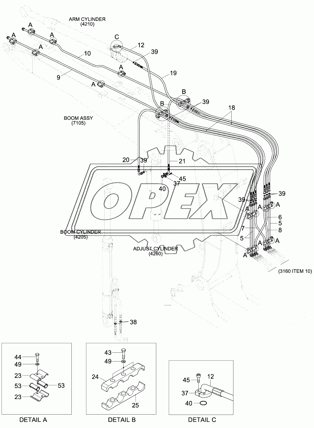 BOOM HYD PIPING(ADJUST BOOM)