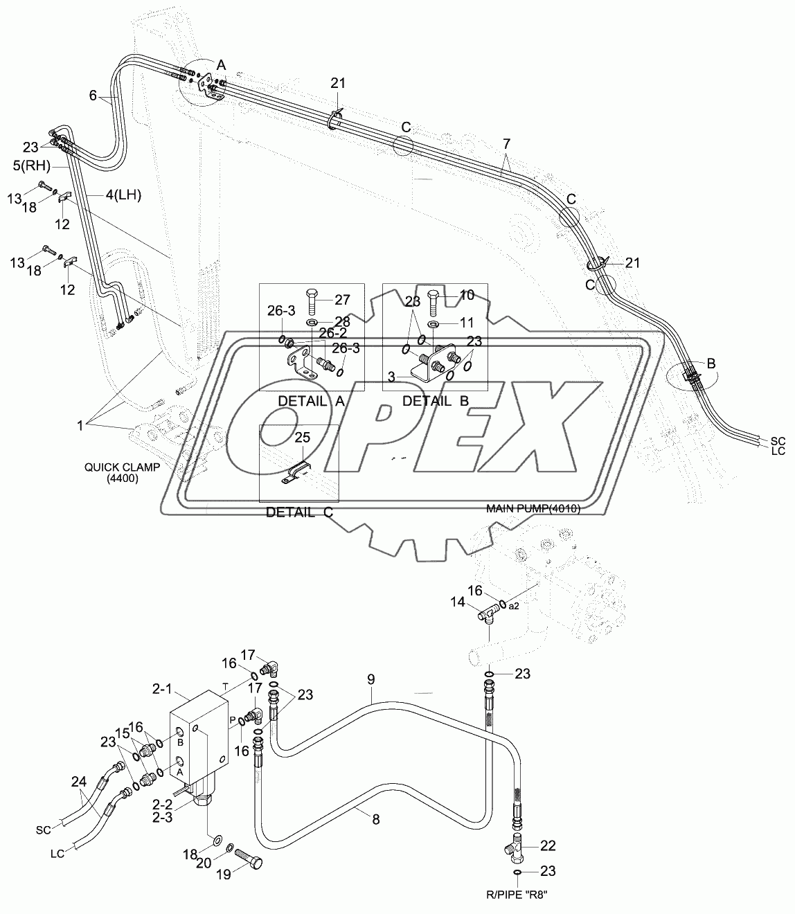 QUICK CLAMP HYD PIPING