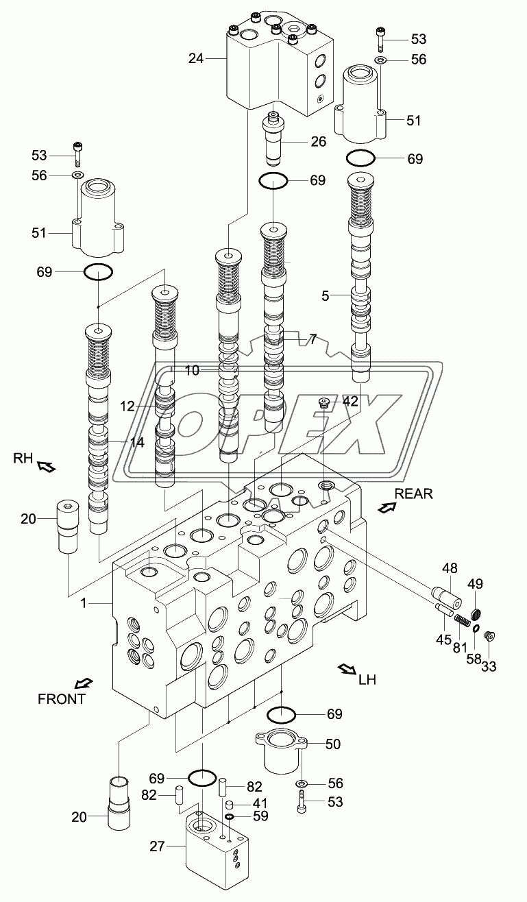 MAIN CONTROL VALVE (1/4)