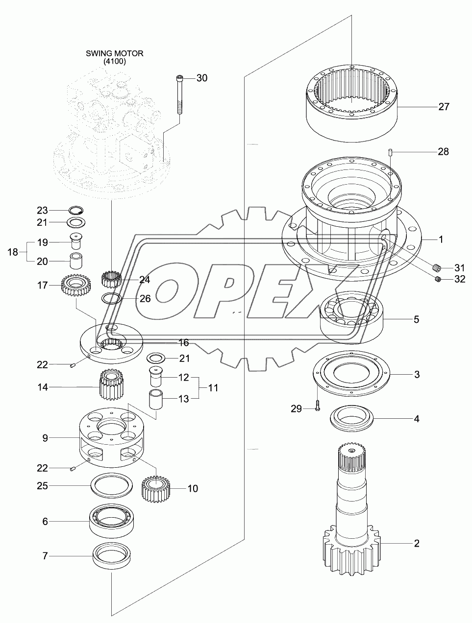 SWING REDUCTION GEAR