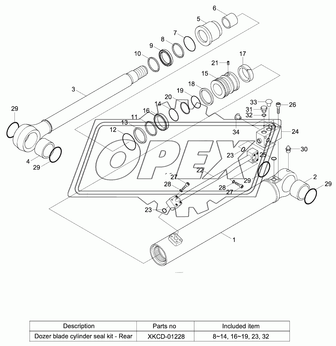 DOZER BLADE CYLINDER (REAR)