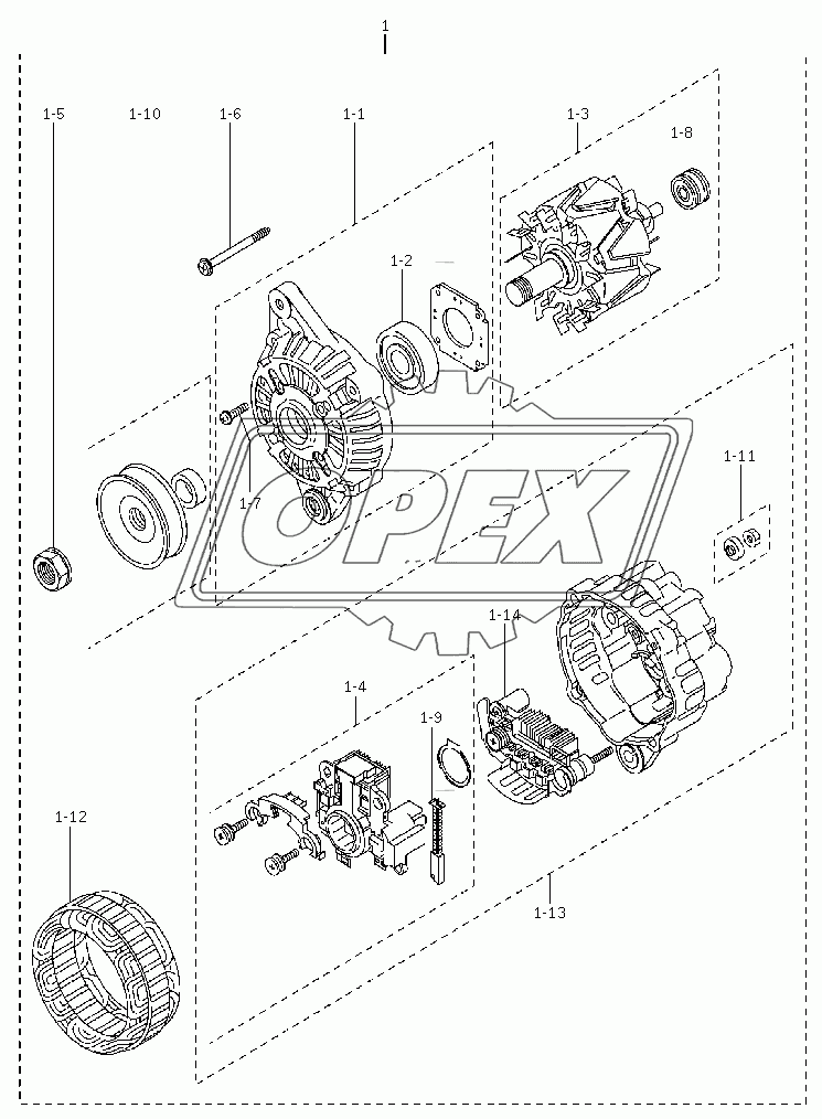 ALTERNATOR (12V-40A)