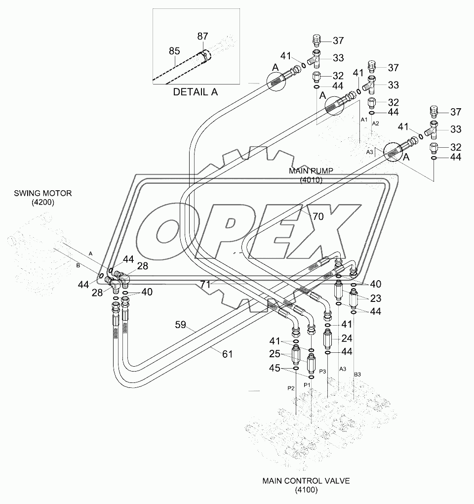 UPPER HYDRAULIC PIPING 4