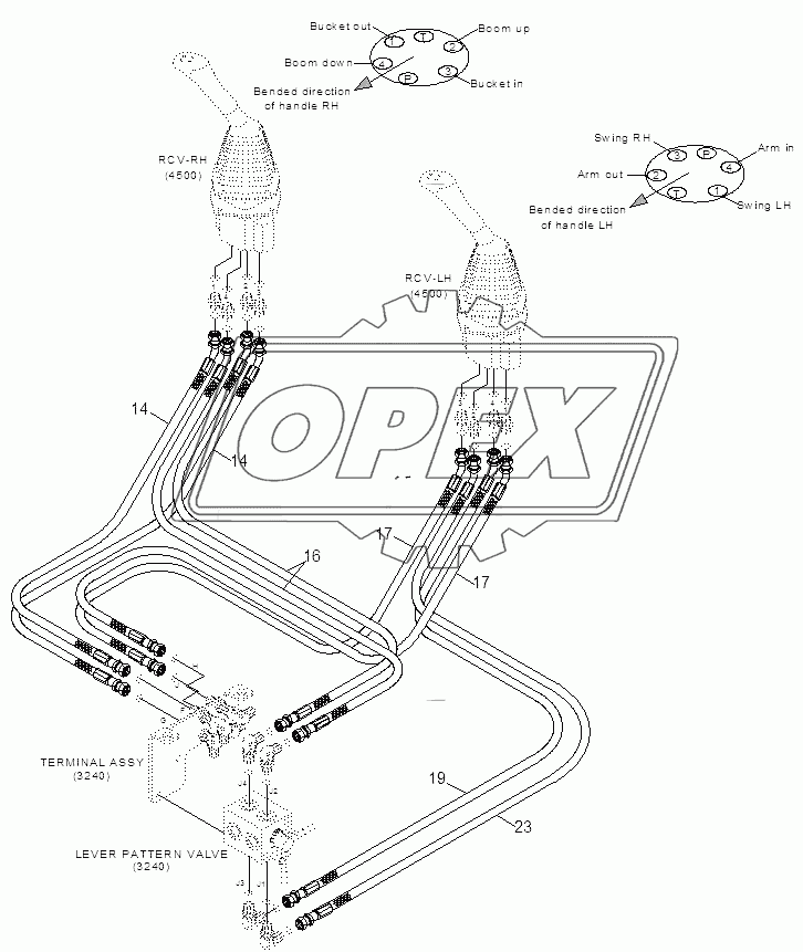 RCV HYD PIPING 3 (PATTERN VALVE)