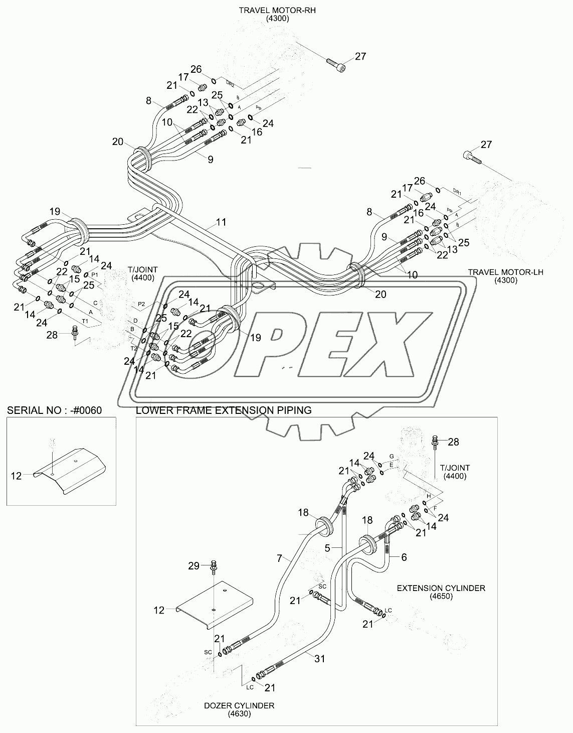 TRAVEL HYD PIPING