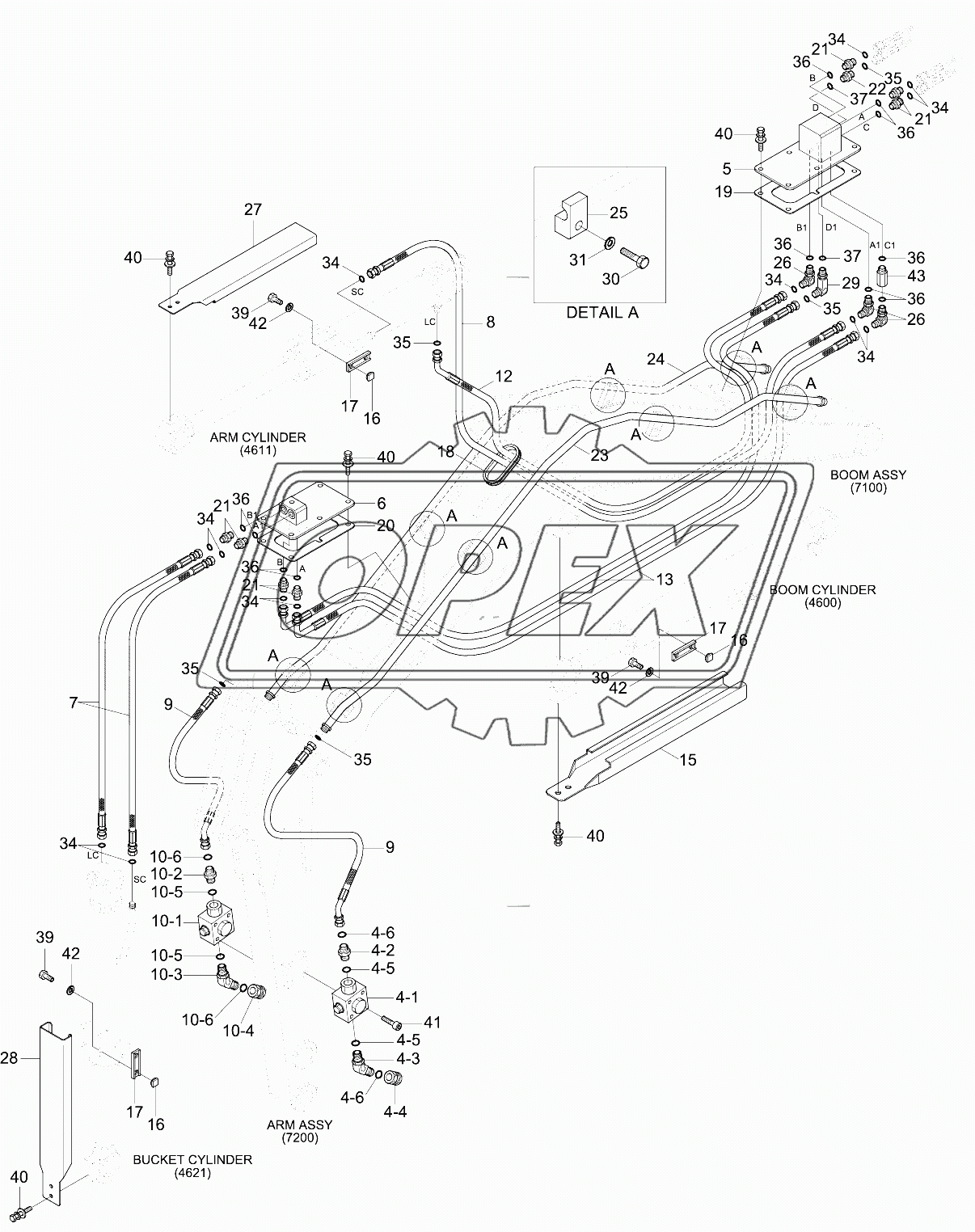 ATTACH HYDRAULIC PIPING