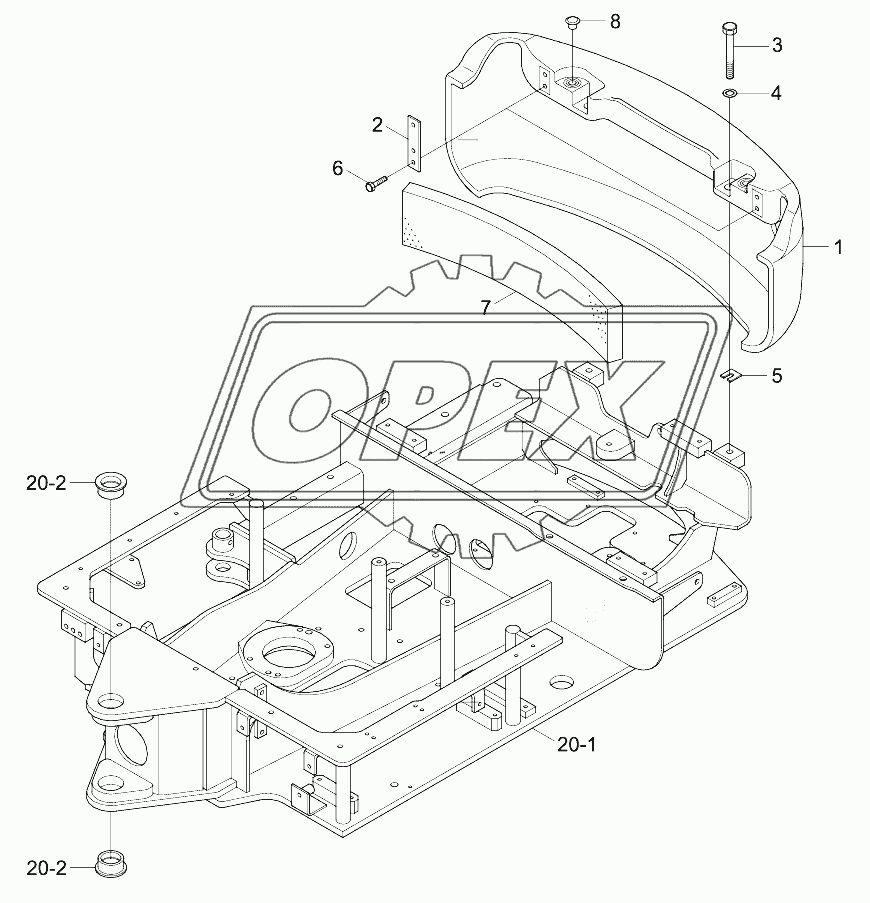 UPPER FRAME & COUNTERWEIGHT