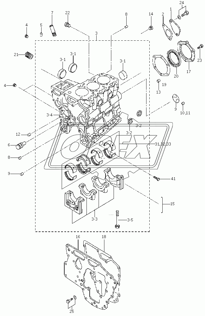 CRANKCASE & CRANKSHAFT BEARING