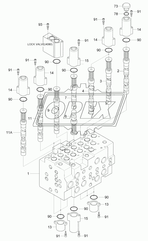 MAIN CONTROL VALVE (1/4)