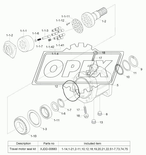 TRAVEL MOTOR (1/2, -#0196)