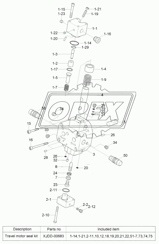 TRAVEL MOTOR (2/2, -#0196)