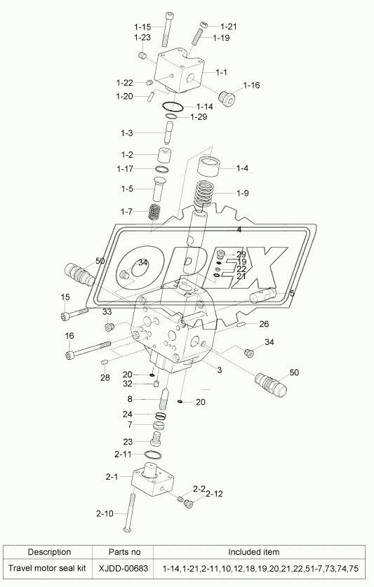 TRAVEL MOTOR (2/2, #0197-)