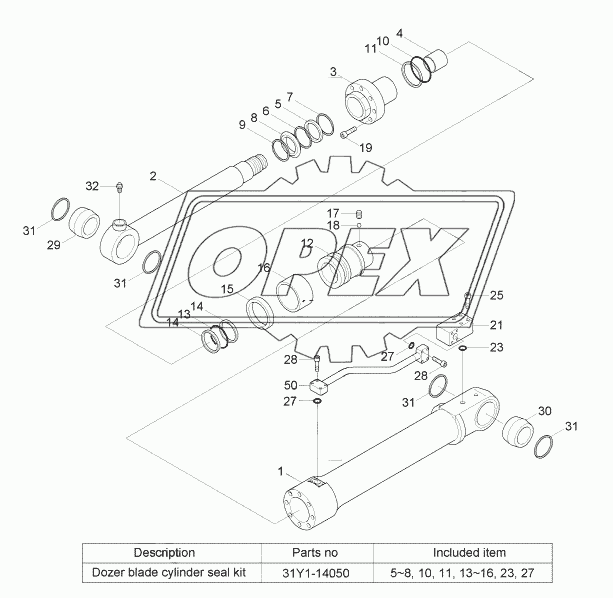 DOZER BLADE CYLINDER