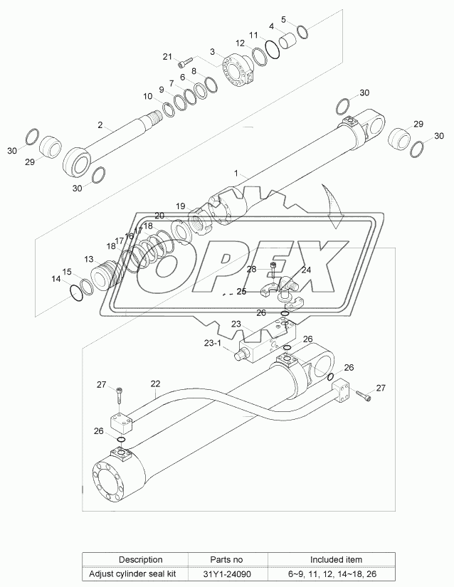 ADJUST CYLINDER (#0022-)